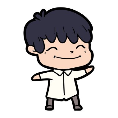 vektör çizim karikatür mutlu çocuk