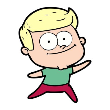 vektör çizim karikatür mutlu adam