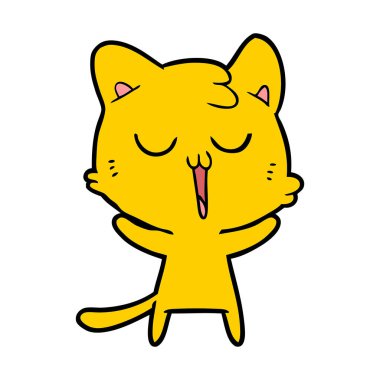  vektör çizim karikatür kedi şarkı