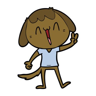  vektör çizim karikatür komik köpek