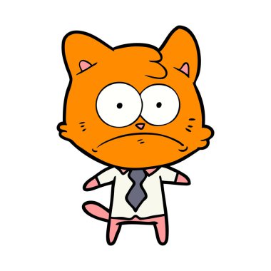 çizgi film gergin iş kedi