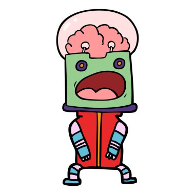 Çizgi film robotunun vektör çizimi