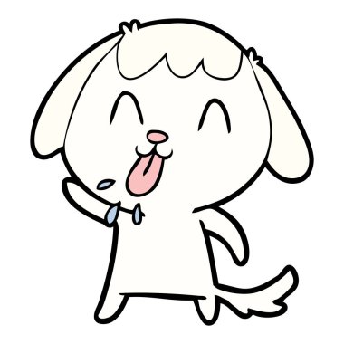 Çizgi film köpeğinin vektör çizimi