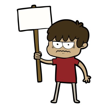 vektör çizim karikatür rahatsız maymun