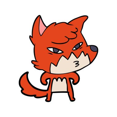 Akıllı karikatür fox vektör çizim