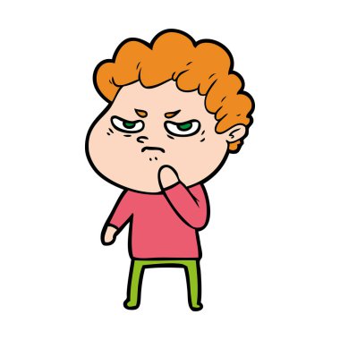 vektör çizim karikatür kızgın adam