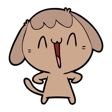 Çizgi film köpeğinin vektör çizimi