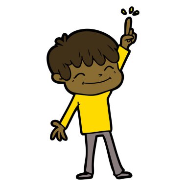 vektör çizim karikatür mutlu çocuk