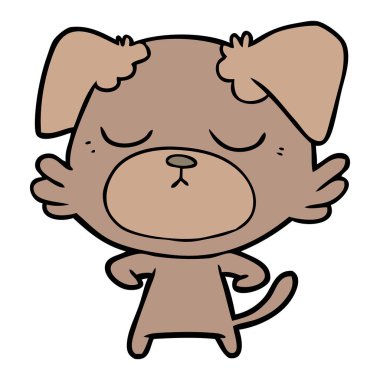 Çizgi film köpeğinin vektör çizimi