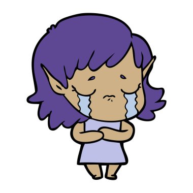 çizgi film ağlayan elf kızı