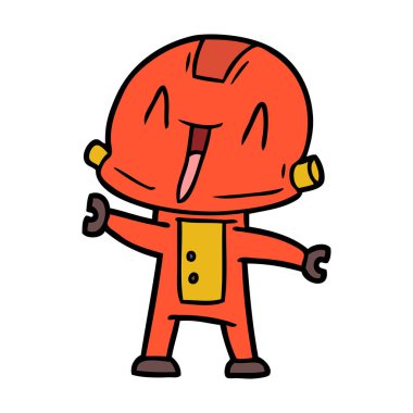 Çizgi film robotunun vektör çizimi