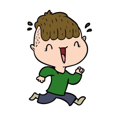 vektör çizim karikatür mutlu çocuk