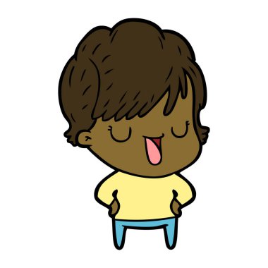  vektör çizim karikatür kadın söz