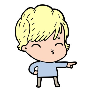 vektör çizim karikatür kadın düşünme