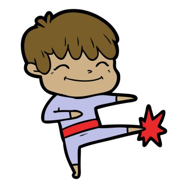 vektör çizim karikatür mutlu çocuk