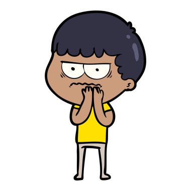 vektör çizim karikatür dostum rahatsız