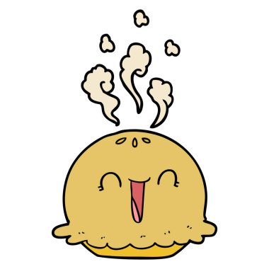 vektör çizim karikatür pasta