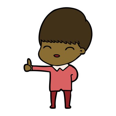 mutlu çizgi film çocuk vektör çizim