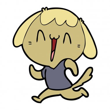 Çizgi film köpeğinin vektör çizimi