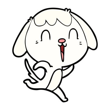 sevimli çizgi köpek ağlıyor