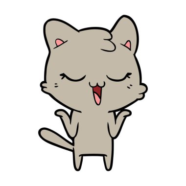 Çizgi film kedisinin vektör çizimi