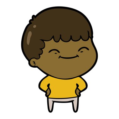 vektör çizim karikatür mutlu çocuk