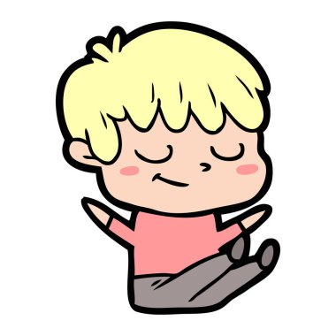 vektör çizim karikatür mutlu çocuk