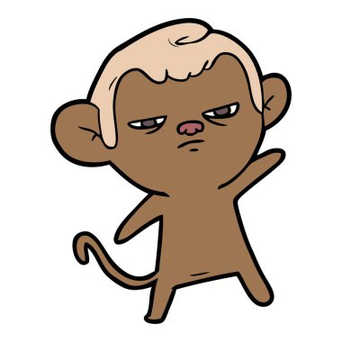 Çizgi film maymununun vektör çizimi
