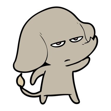 vektör çizim rahatsız çizgi fil