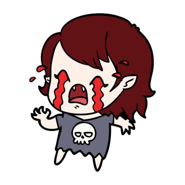 ağlayan vampir kız çizgi film