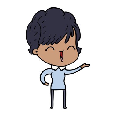  vektör çizim karikatür komik kadın