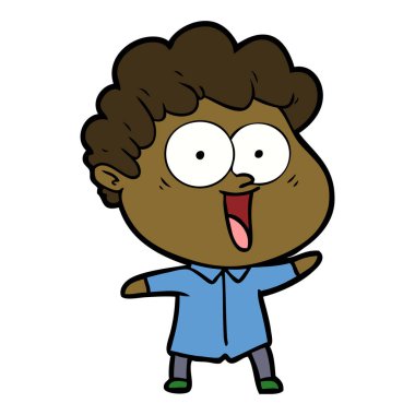 vektör çizim karikatür mutlu adam