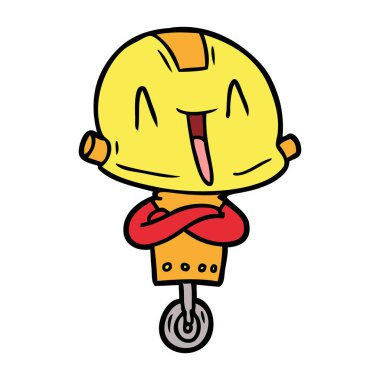 Çizgi film robotunun vektör çizimi