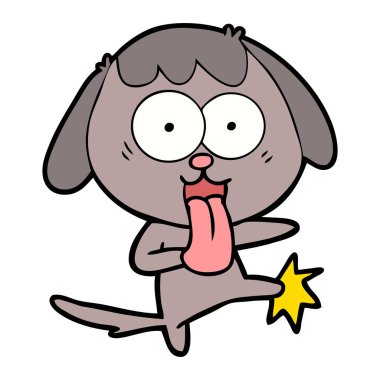 Çizgi film köpeğinin vektör çizimi