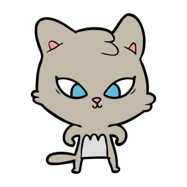 Çizgi film kedisinin vektör çizimi