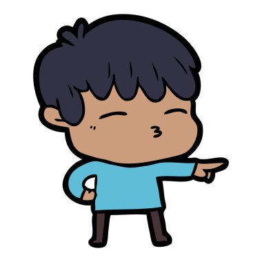 vektör çizim karikatür meraklı çocuk