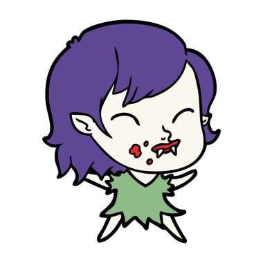 çizgi film vampir kız kanlı yanak