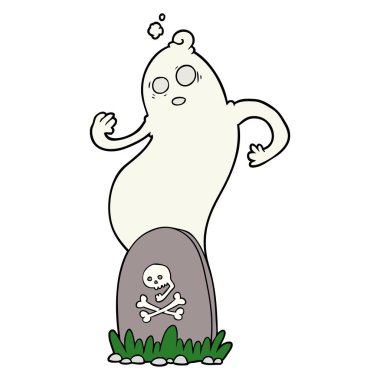 korkunç çizgi film mezar ile yükselen hayalet