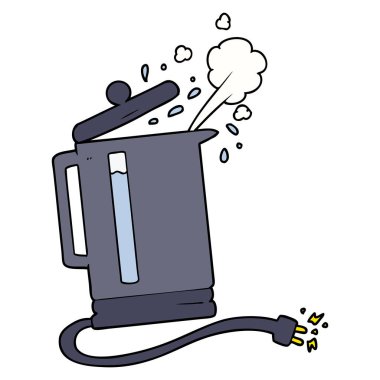 Çizgi film çaydanlığının vektör çizimi