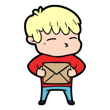 vektör çizim karikatür meraklı çocuk