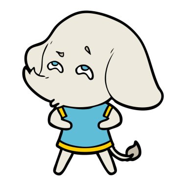 çizgi film fil hatırlamak vektör çizim