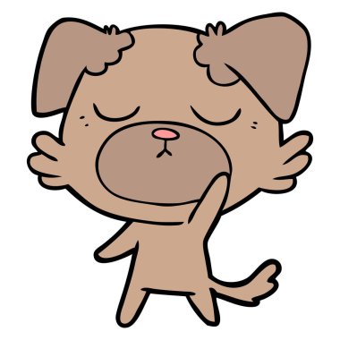 Çizgi film köpeğinin vektör çizimi