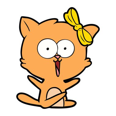 Çizgi film kedisinin vektör çizimi