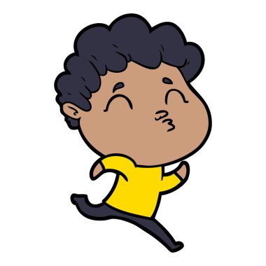 surat asmayı çizgi film adam vektör çizim