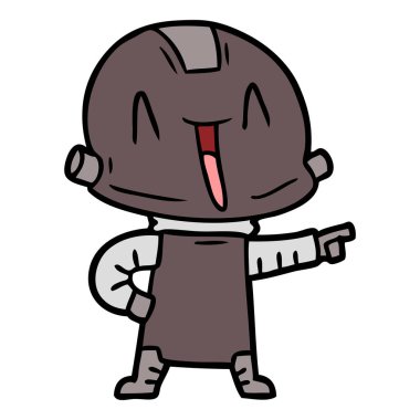 Çizgi film robotunun vektör çizimi