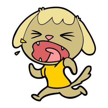 Çizgi film köpeğinin vektör çizimi