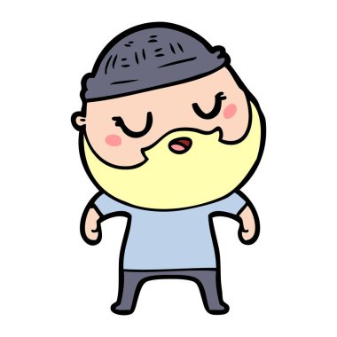 Sakallı sevimli çizgi adam