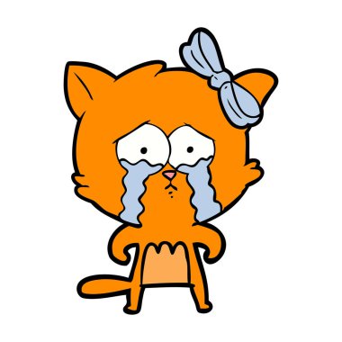 Çizgi film kedisinin vektör çizimi