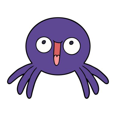 vektör çizim karikatür örümcek