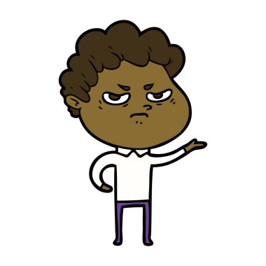 vektör çizim karikatür kızgın adam